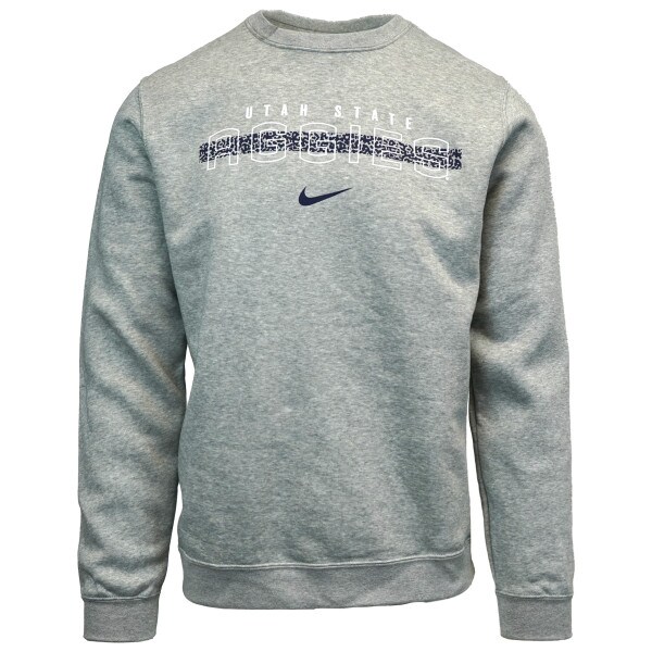 Men's Nike Utah State Aggies Crew Sweatshirt Graphite